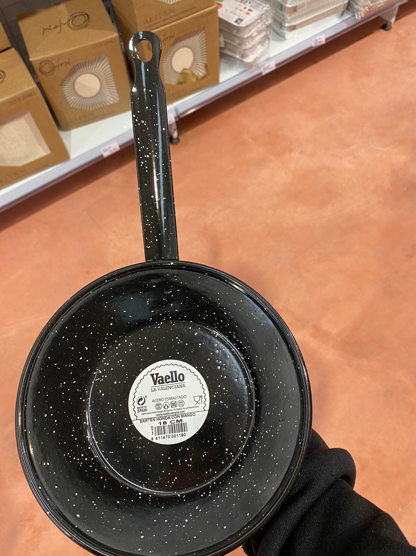 SARTEN HONDA
ESMALTADA MANGO
18CM Vaello