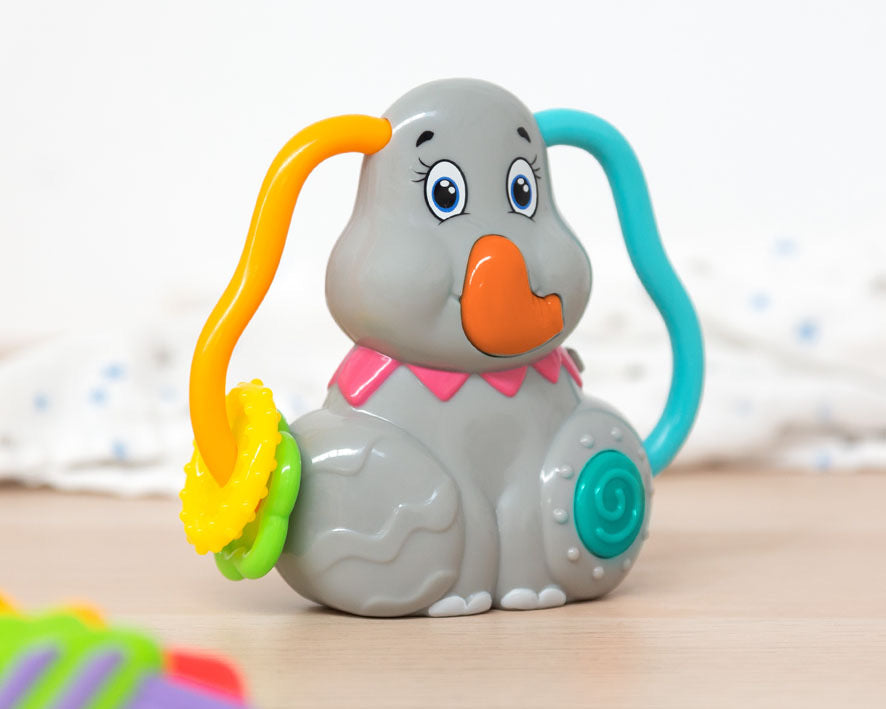 Sonajero elefante con luz y sonido 16x13cm