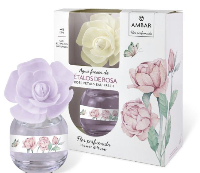 Agua Fresca de Pétalos de Rosa Flor perfumada