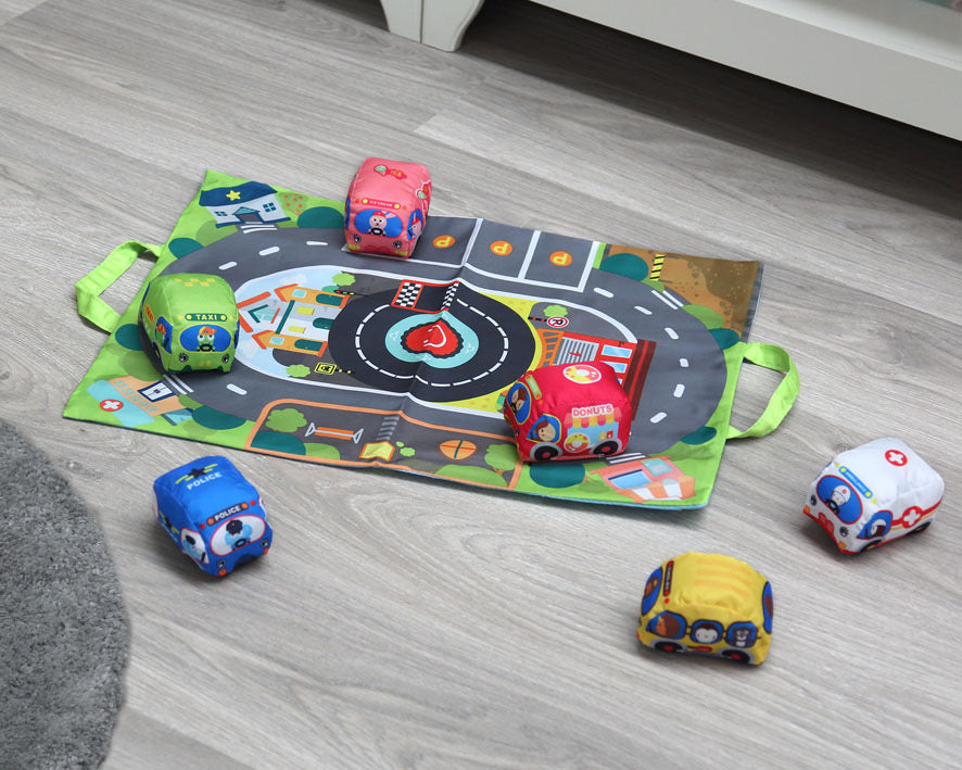 Alfombra circuito de juego coches