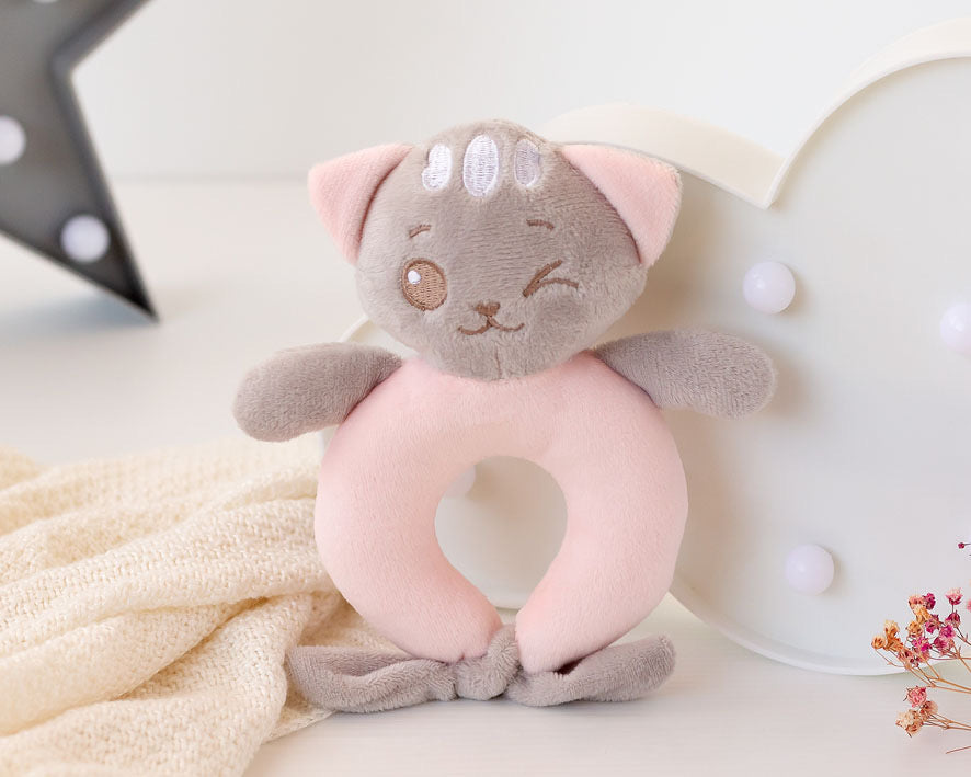 Gato 16cm sonajero rosa