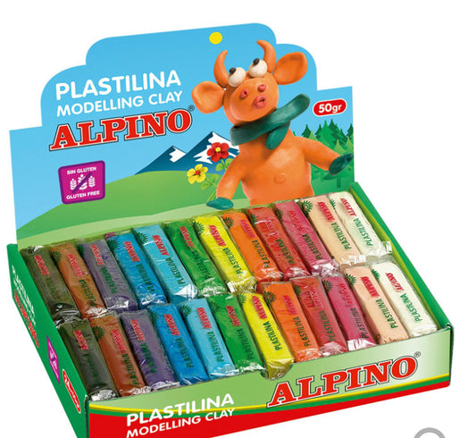 Plastilina alpino 50g  colores surtidos