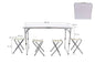 Mesa aluminio plegable con 4 taburetes 2 colores (a elegir)