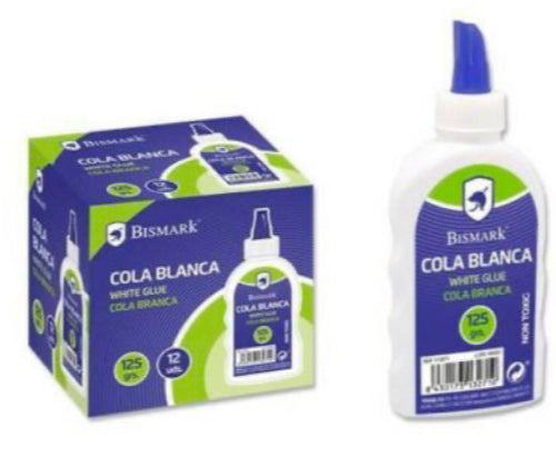 Caja cola blanca 125grs bismark 12 uds