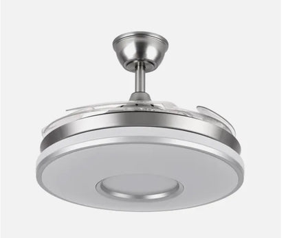 VENTILADOR DANI 59W 6980LM NIQUEL 4 ASPAS DESPLEGABLES 6 VELOCIDADES 106D 3000-4200-6500K