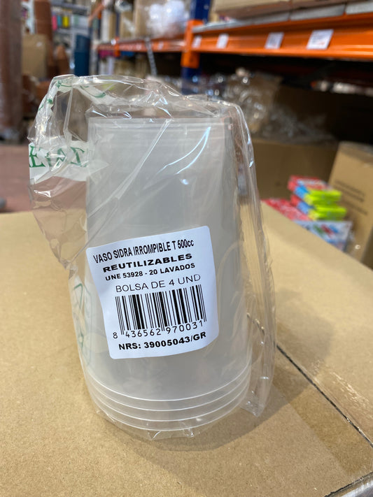 VASO SIDRA 480ML
PLASTICO