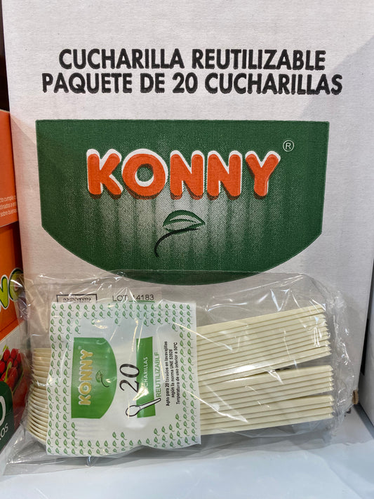 CUCHARILLA PLASTICO 20uds KONI REUTILIZABLE