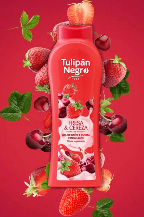 Gel de baño Tulipán Negro Fresa y Cereza 650 ml