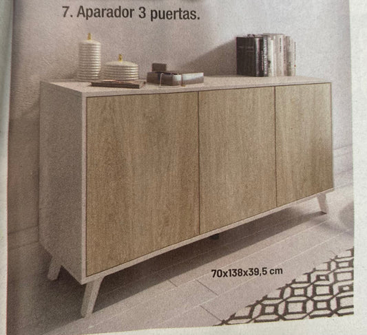 Aparador 3puertas 70x138x39,5cm
