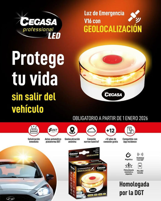 BALIZA V16 CEGASA CON GEOLOCALIZACIÓN