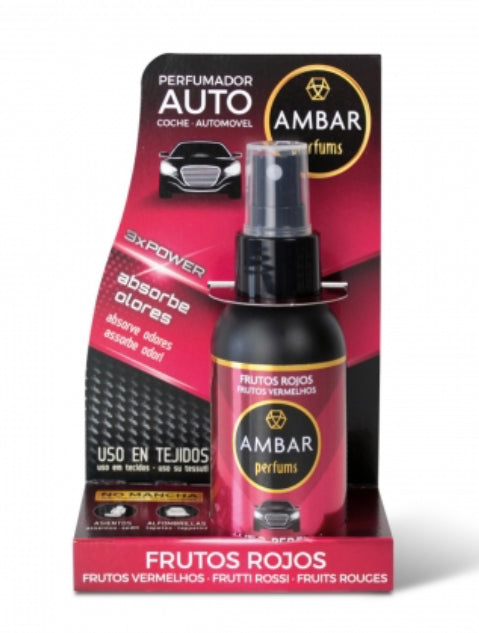 Ambientador Spray Coche Frutos Rojos Ambar