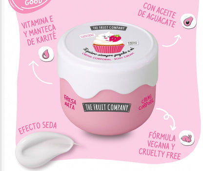 Crema corporal Fresa&Nata efecto seda 200ml the fruit company