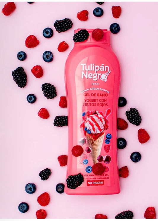 Gel de Baño Tulipán negro Yogurt con Frutos Rojos 650 ML