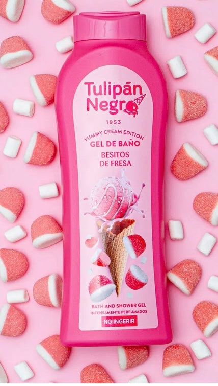 Gel de Baño Tulipán Negro Besitos de Fresa 650 ML