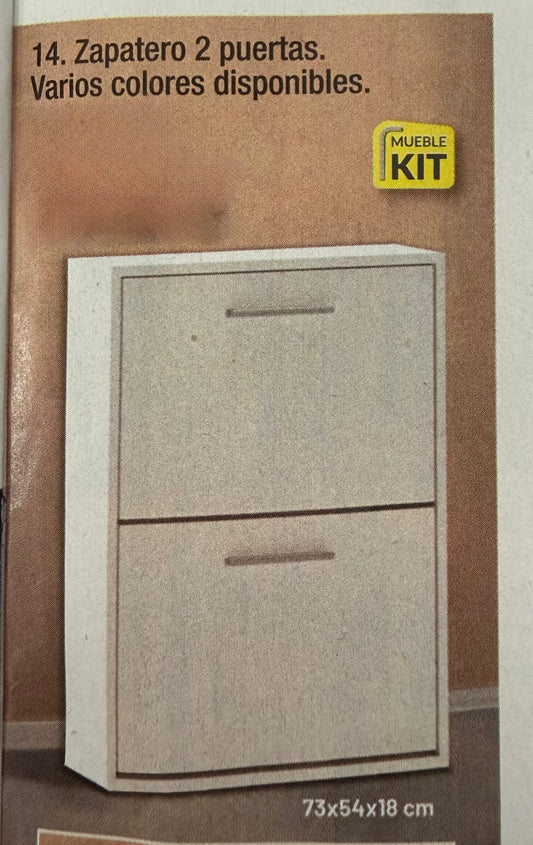 Zapatero 2 puertas 73x54x18cm
