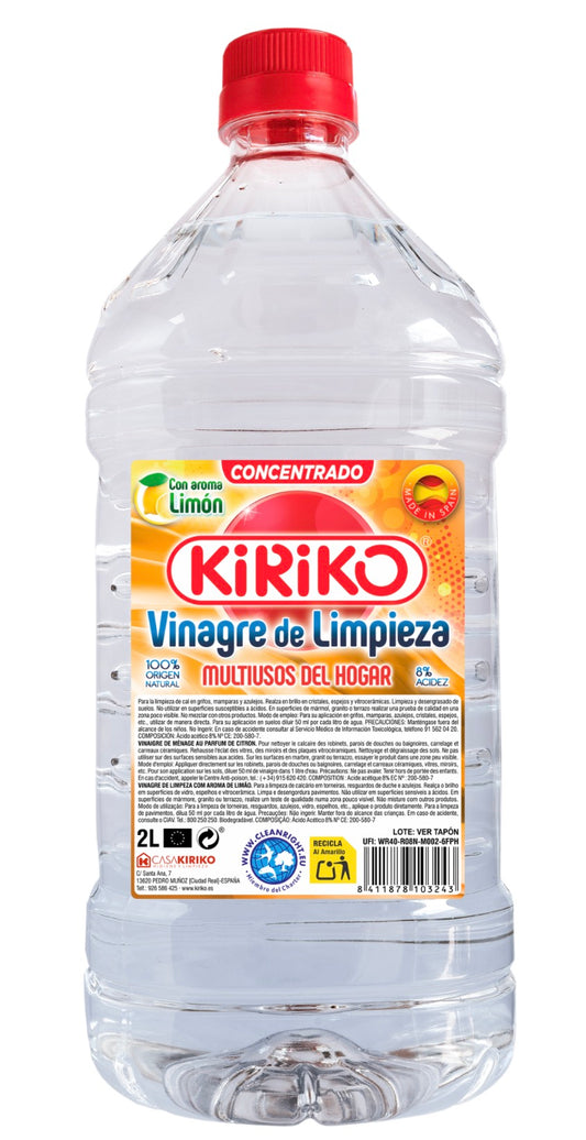 Caja vinagre de limpieza kiriko 2L 6uds