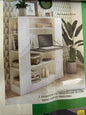 Estantería con mesa de estudio abatible.140x119,6x34,5-73,8cm(varios colores disponibles?