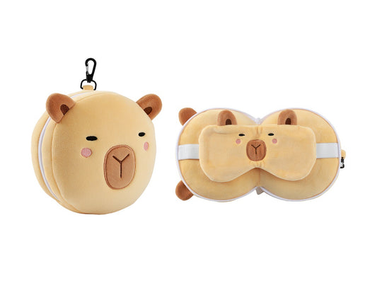 Almohada con antifaz capibara