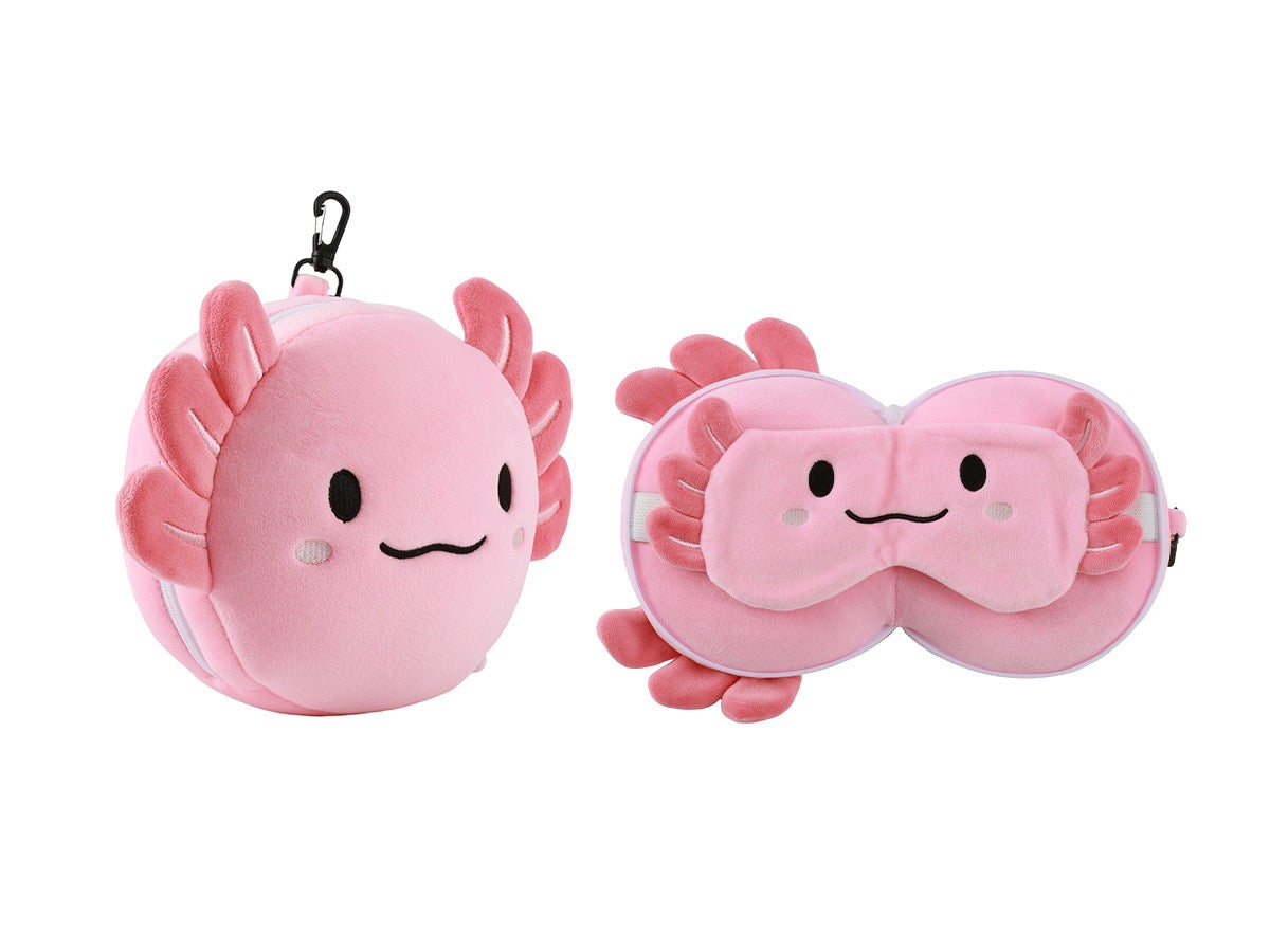 Almohada con antifaz Axolote