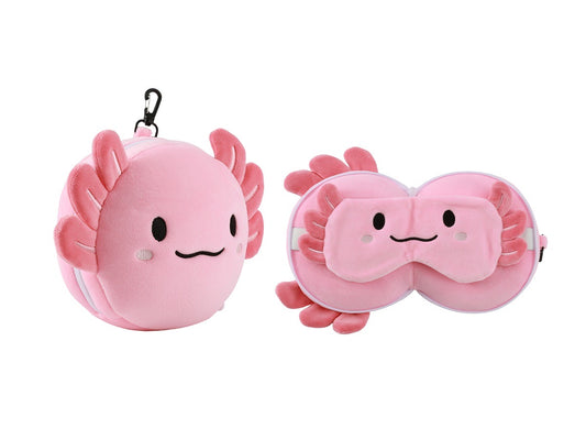 Almohada con antifaz Axolote