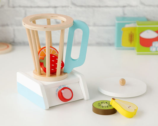 Batidora de vaso madera con accesorios